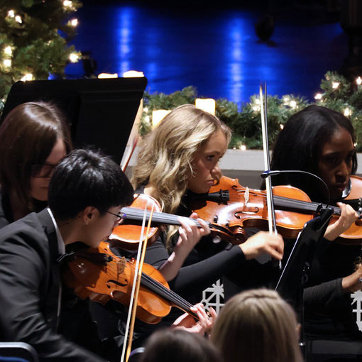 Students playing the violin. Links to Gifts by Estate Note Students playing the violin. Links to Gifts by Estate Note